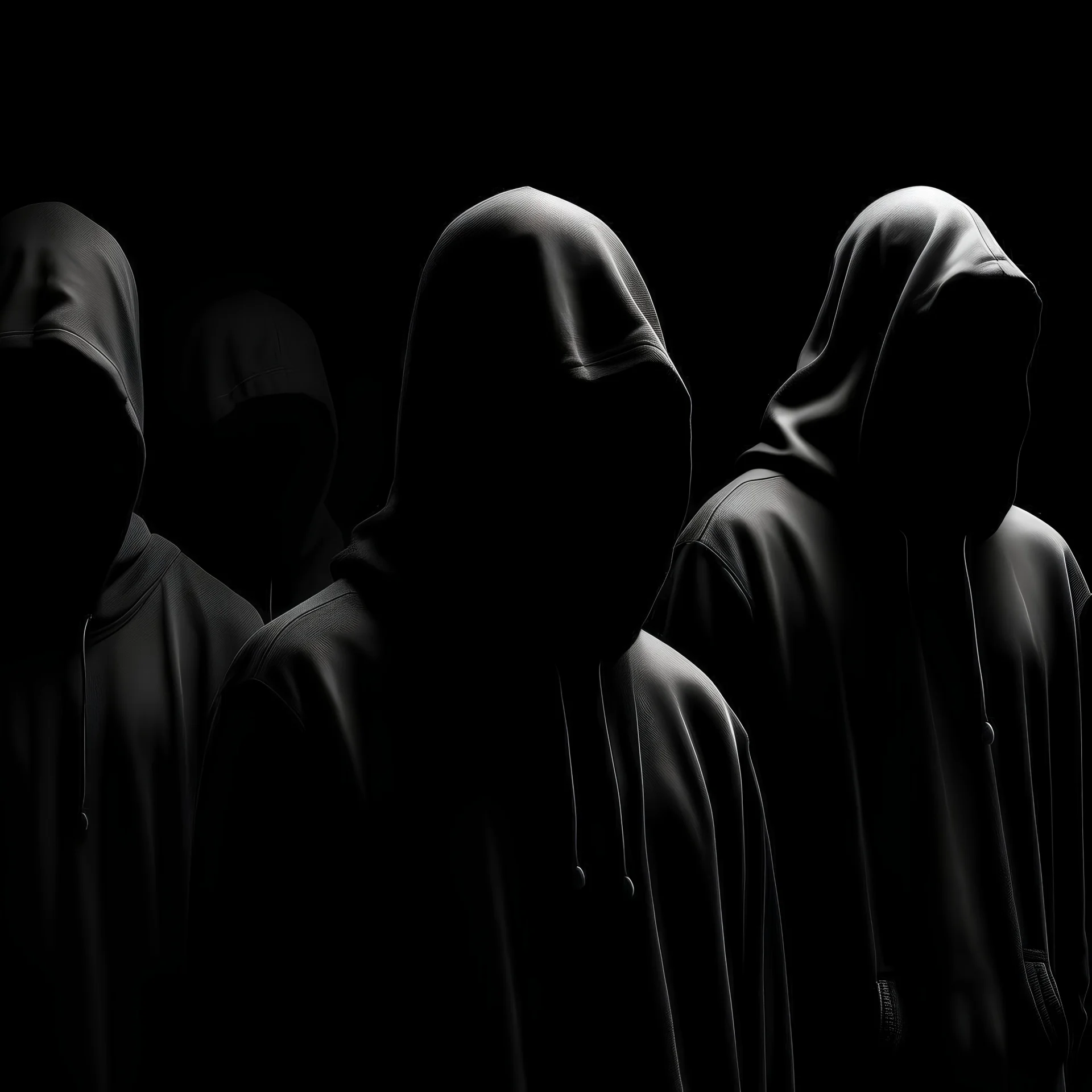 faceless bodies to symbolize the anonymity of individuals seeking identity verification , dark black