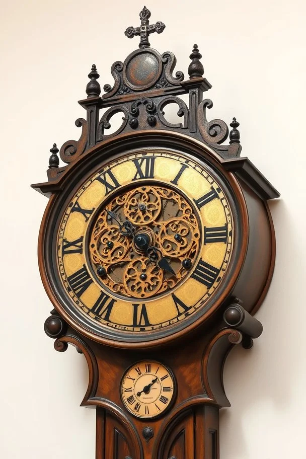 a mechanical clock from the 17th century