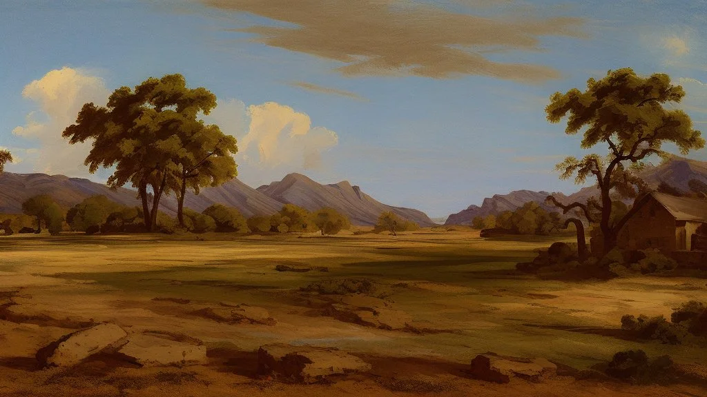 texas landscape by poussin