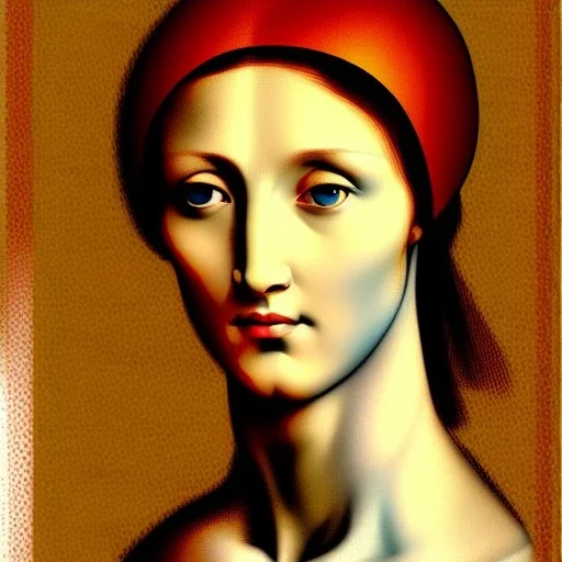 portrait of a beatiful woman Michelangelo style