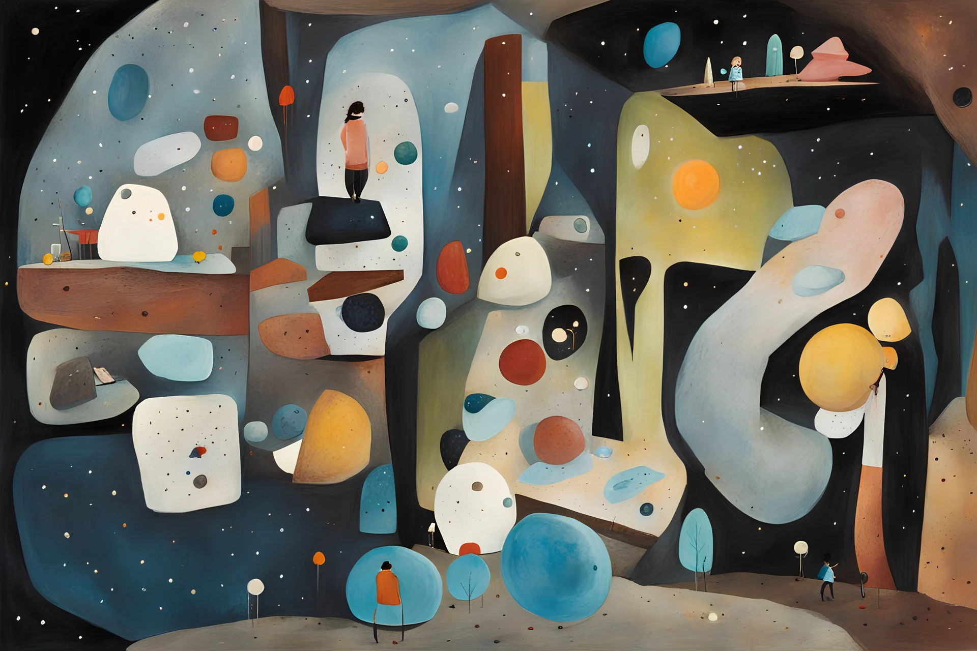 a lot of stones in the space, by Oliver Jeffers