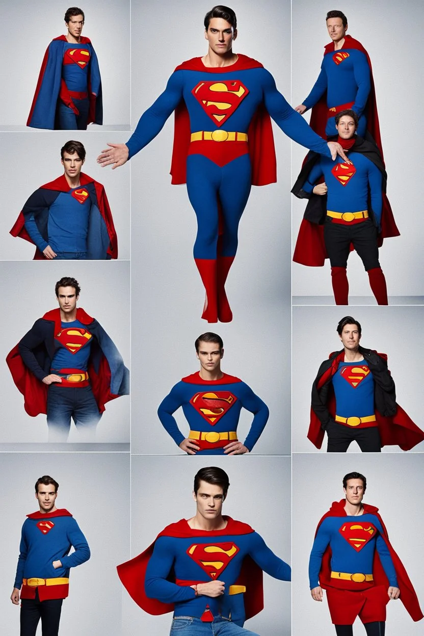 Men's modern outfits of winter inspired by Superman's emblem style