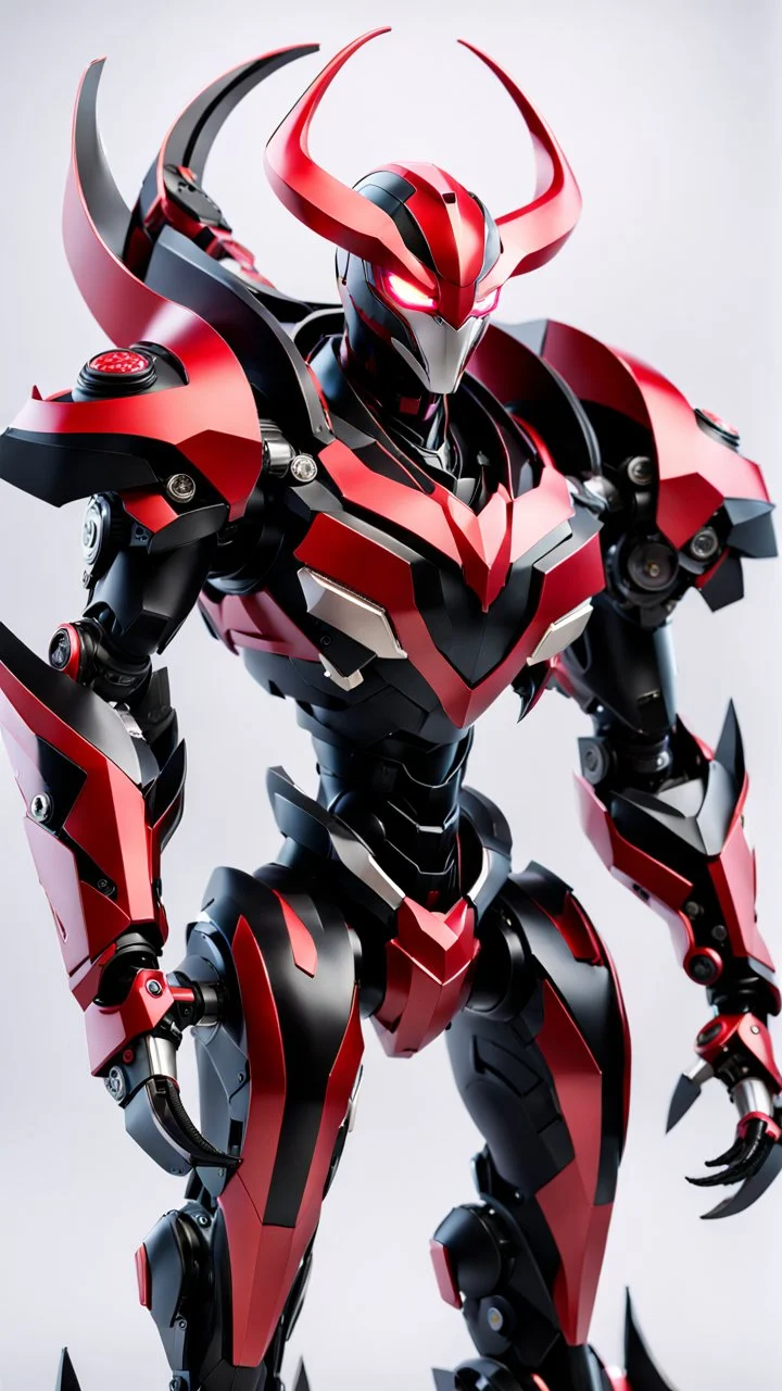 big venom robot with red and black color schemes, in the style of fairy academia, hard-edge style, agfa vista, dynamic pose, oshare kei, hurufiyya, rtx, close picture, intricate details, highly detailed, high details, detailed portrait, masterpiece,ultra detailed, ultra quality