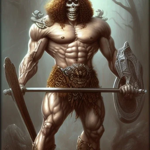 skeletor bodybuilder barbarian by gerald brom luis royo