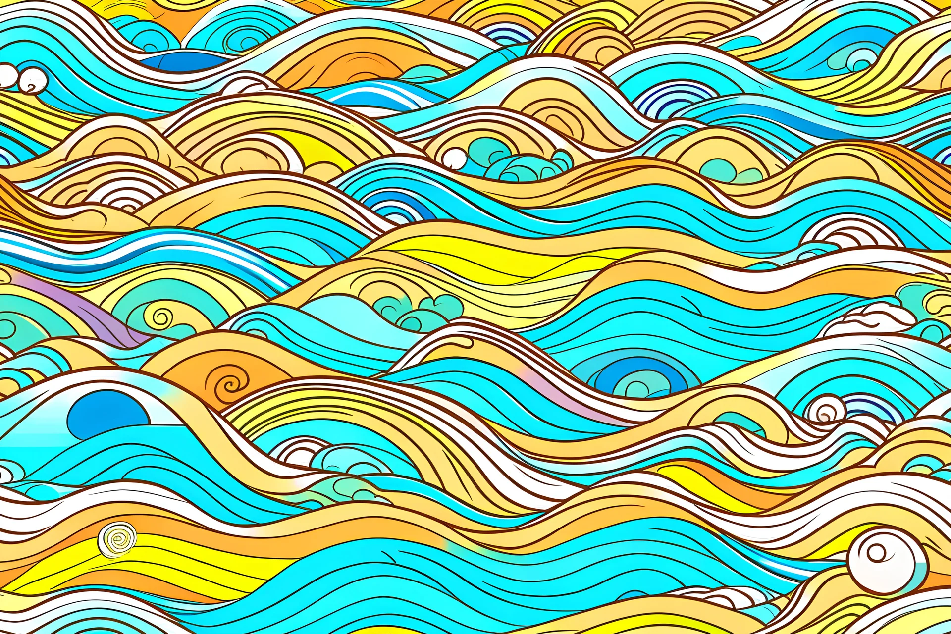 oldest ancient design patterns bright colours beach water wave