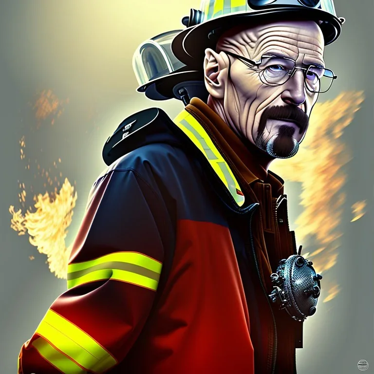 Walter White as a firefighter