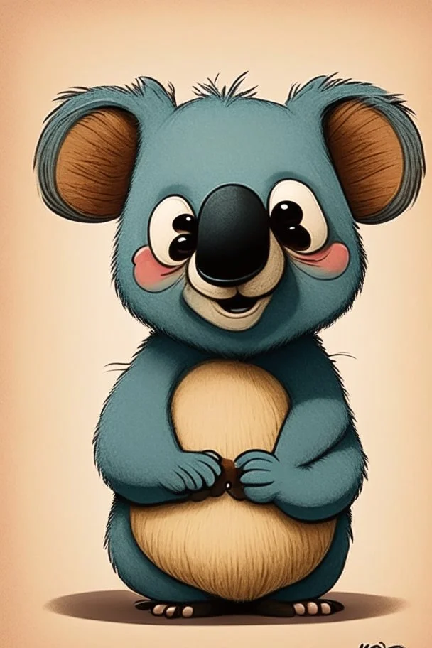 cute "ren and stimpy" style koala