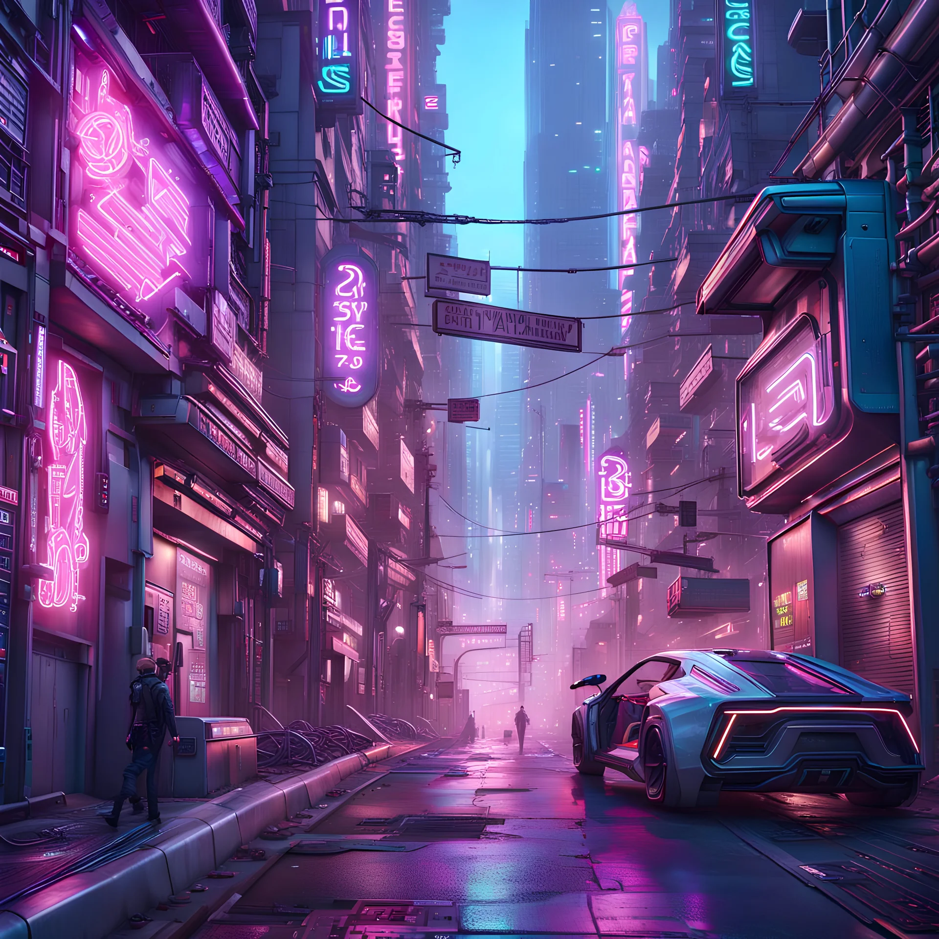 Expressively detailed and intricate 3d rendering of a hyperrealistic cyberpunk city, a hybrid human-llama walking down the street, dystopian, neon, side view, symetric, artstation: award-winning: professional portrait: fantastical: clarity: 16k: ultra quality: striking: brilliance: amazing depth: masterfully crafted.