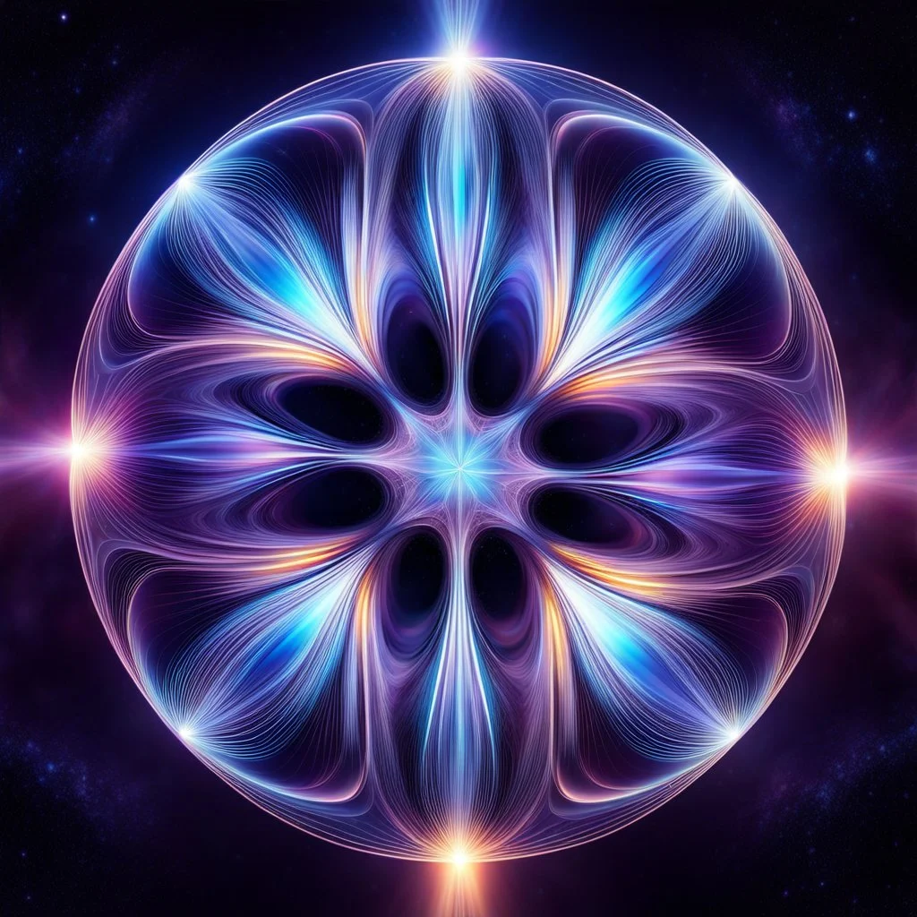 Mesmerizing abstract visual, recursive Symmetrical 3d structure of flowing translucent shapes, centered, soft aesthetic, negetive space.galaxsy background