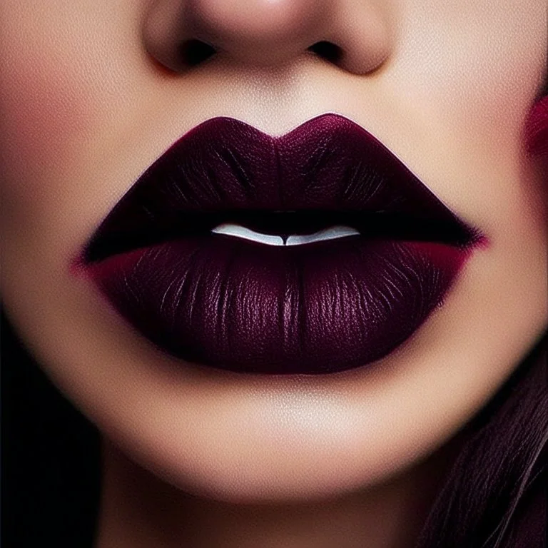 burgundy lips