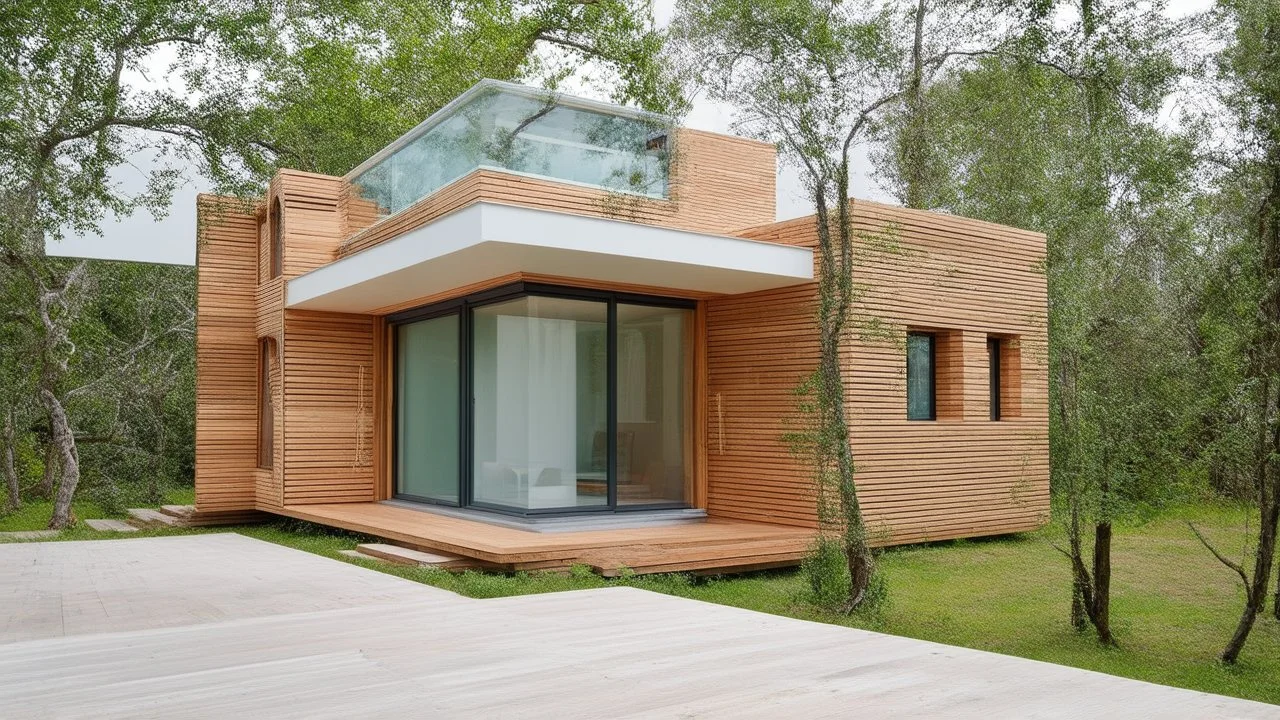 cube house complex in the style of Rie Cramer