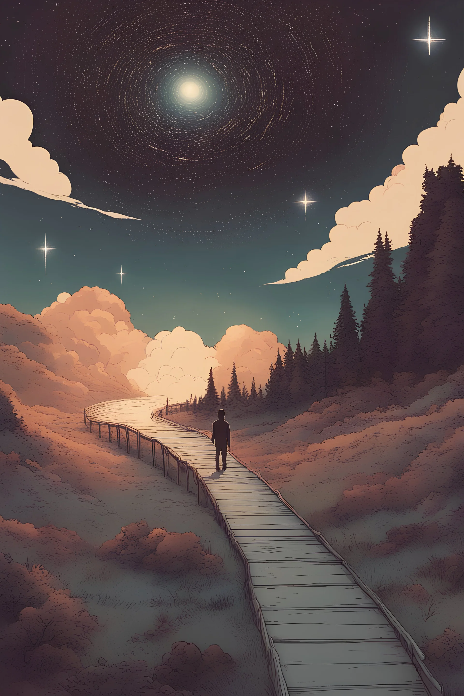 a guy shows straight path of wisdom to someone whos out of universe