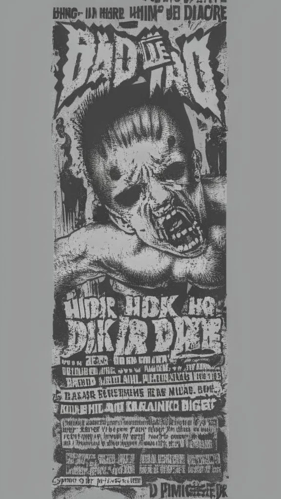 old school hardcore punk flyer