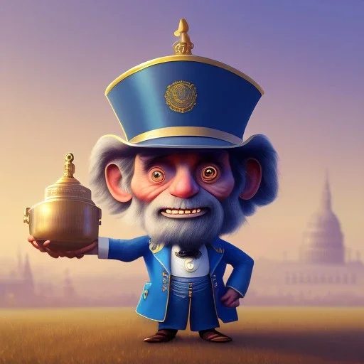 pixar style, sunny volumetric Capitol building environment and background, realistic painting of a cute midget abraham lincoln with stovepipe hat, looking excited, volumetric lighting, dramatic lighting, detailed digital painting, anime, ornate, colour-washed colors, elegant, small minutiae, tiny features, particulars, centered, smooth, sharp focus, renderman gofur render, 8k, uhd, detailed eyes