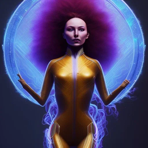 Dark Phoenix, X-Men , Jean Gray. hyperfantastic,hyperscifi,unreal engine.best colours,deep purple . fire theme .blue neon smoke.cinamatic,full cinematic lights.beautiful body details,beautiful face details,8k.2m.