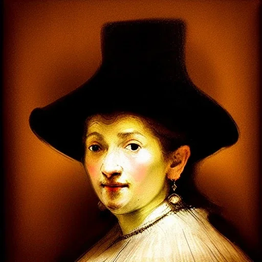 portrait of a woman Rembrandt style