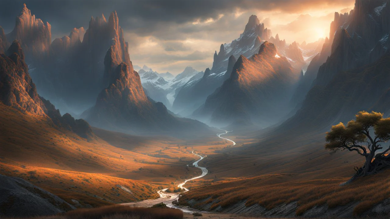 The Valley of the shadow of death. fantasy concept art, exquisite realism, a masterpiece, dynamic lighting, hyperdetailed, intricately detailed, deep color, Unreal Engine, volumetric lighting , Epic cinematic brilliant stunning intricate meticulously detailed dramatic atmospheric maximal,