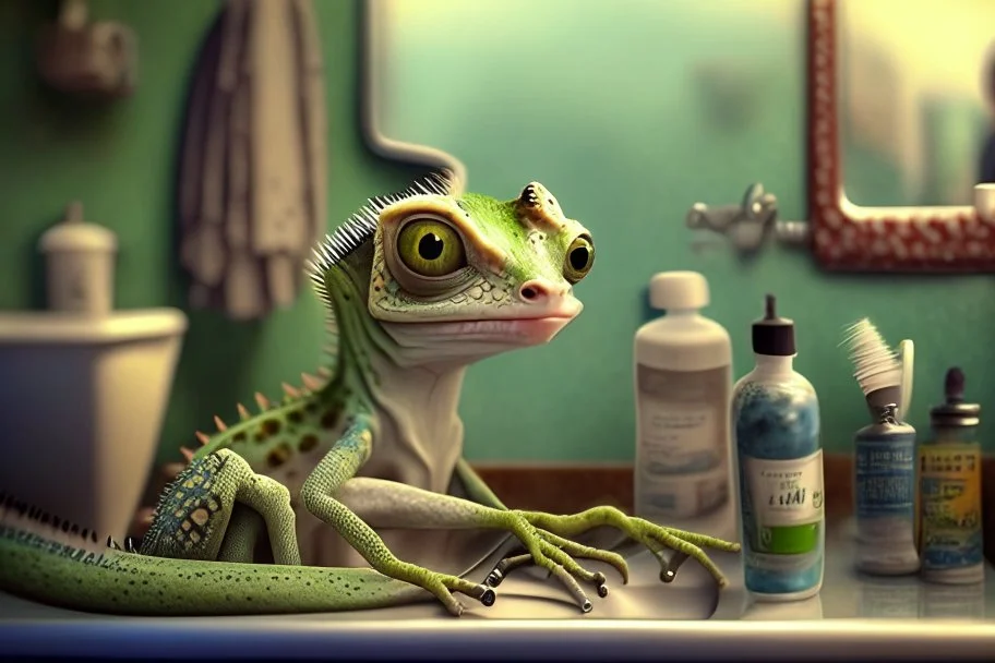 gecko at the hairdresser