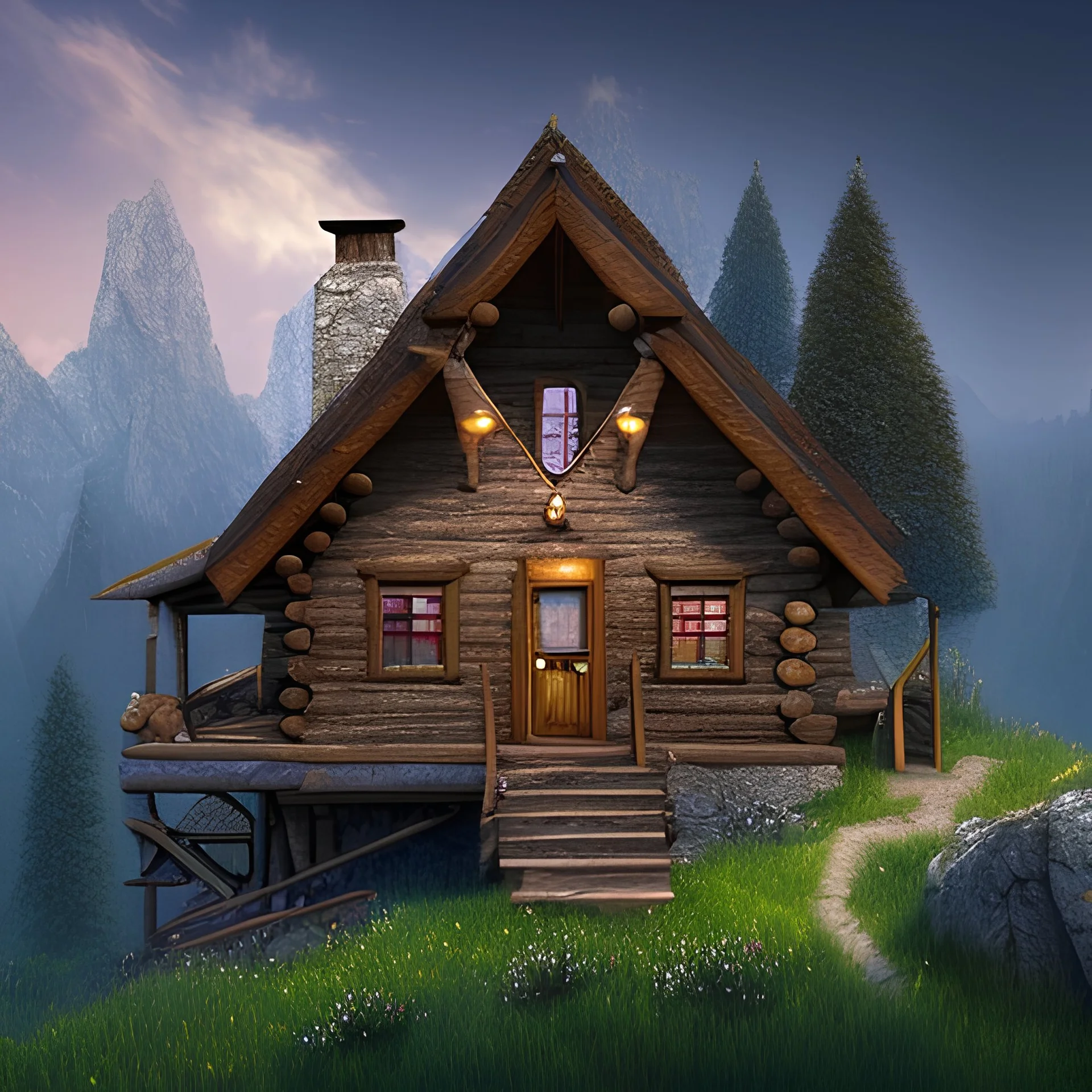 mountainside cabin