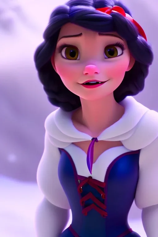 Snow white, beautiful, full body, soft