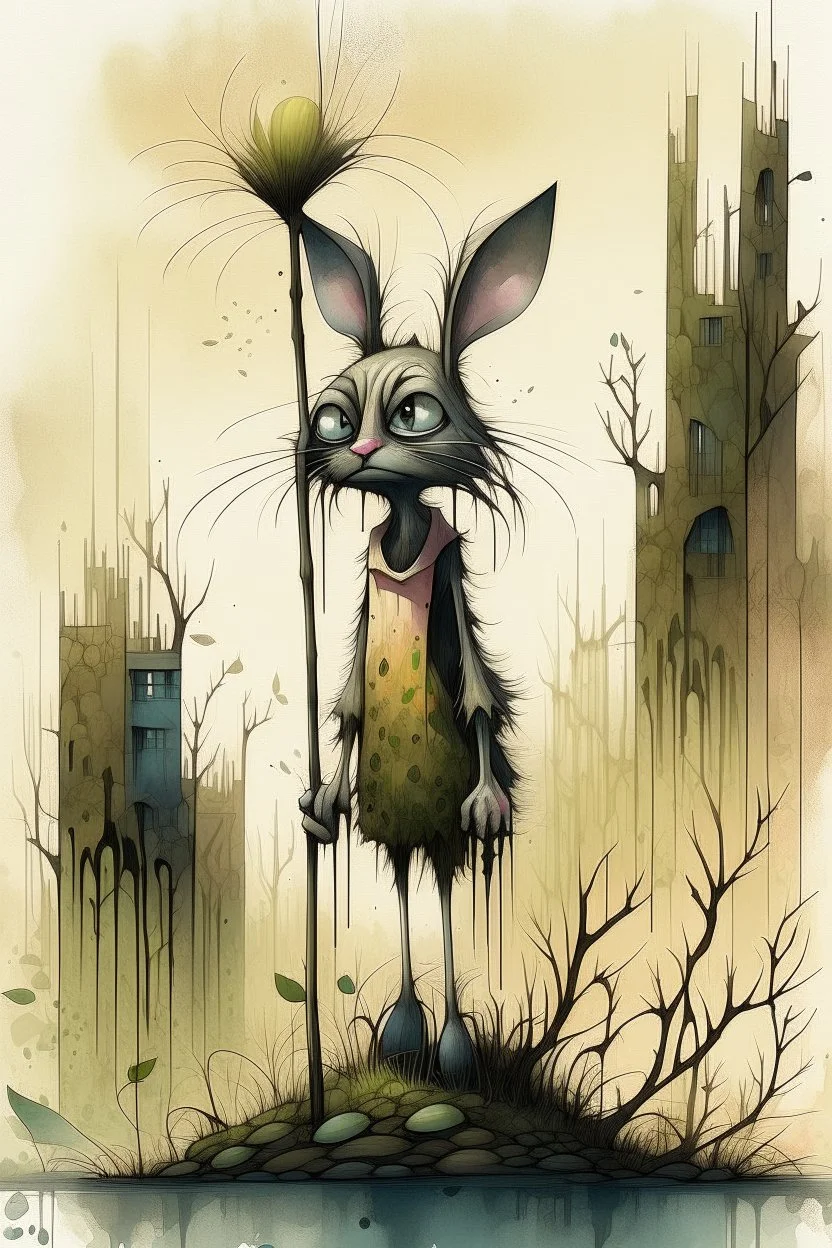 An abstract cityscape at dusk, where geometric buildings dissolve into soft, hazy forms. Delicate flora vines creep up the stark structures, their leaves catching the last light. The scene evokes a sense of urban melancholy, rendered with a sense of ethereal beauty. The style is a blend of minimalist composition and soft, blended watercolor textures, inspired by the clean, zen-like lines of Japanese woodblock prints. Modifiers: fantastic view highlighted by fog and particles illuminated by the r