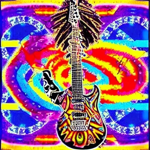 JIMI HENDRIX PEACE electric guitar PEACE psychedelic hippie trippy acid LSD PEACE GUITAR peacesign HIPPIE FLAG