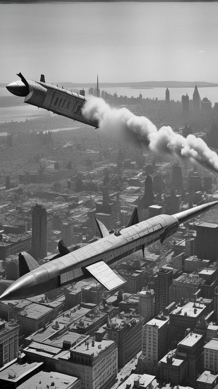 A cigar spaceship atlas comet crash on earth over New York City