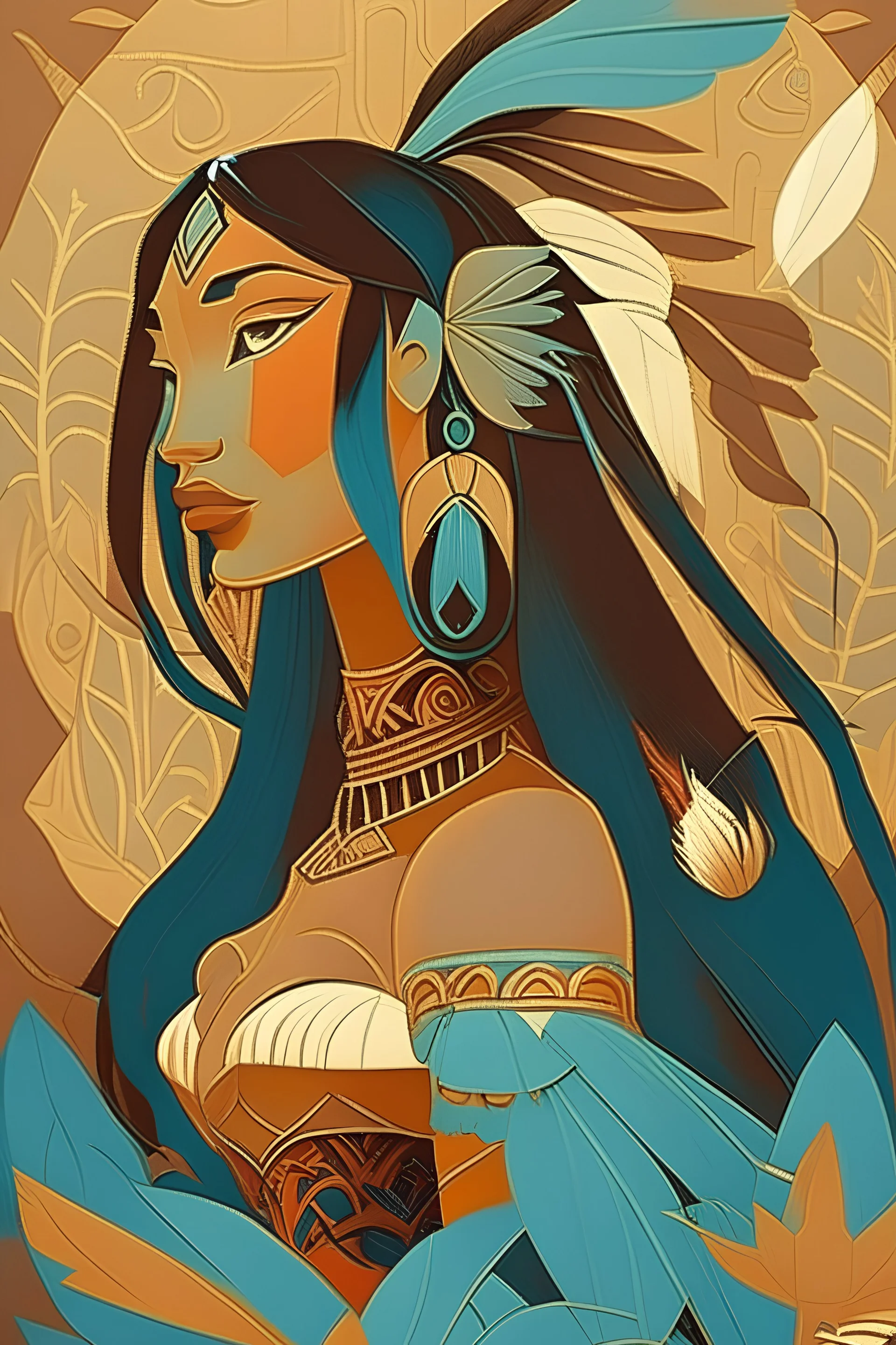 Disney pocahontas style of erte