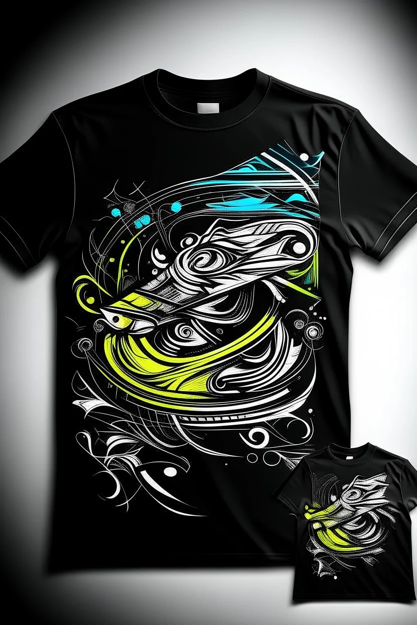 T – Shirt design, mockup, Motivation, Text, picture, pencil, detailed, high resolution, style Mockup, colored, vector lines, shadow, colored, black and White ar 2: 3