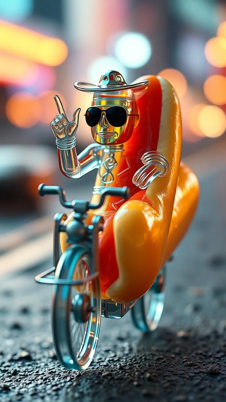 glass cowboy riding a spectroscopy of a transparent hot dog made by a transparent god, take a bite its alright in the style of Giger, bokeh like f/0.8, tilt-shift lens 8k, high detail, smooth render, down-light, unreal engine, prize winning