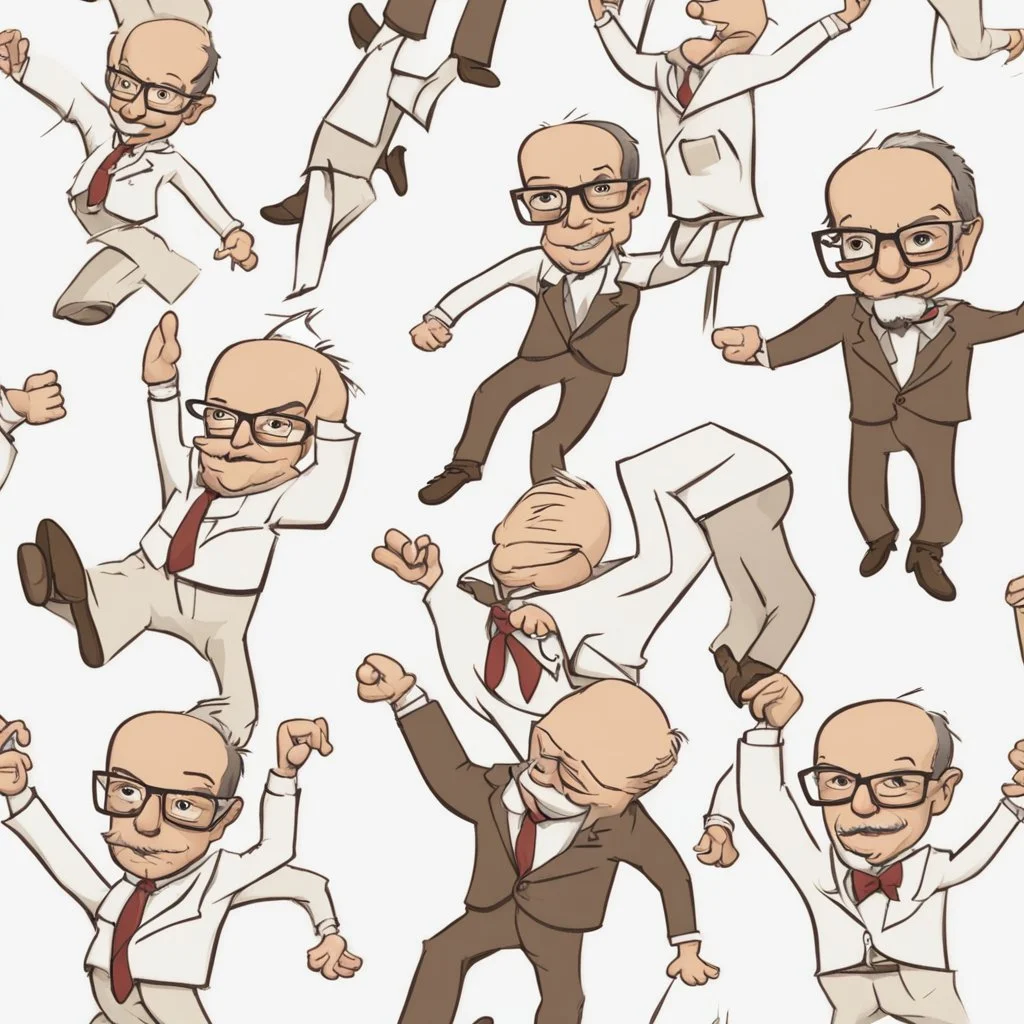 academic professor carton dancing