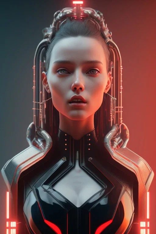 MCU Portrait, Front image, cyberpunk rabbit woman, black red color, latex dress, highly detailed, concept art, smooth, unreal engine 5, god rays, ray tracing, RTX, lumen lighting, ultra detail, volumetric lighting, 3d, finely drawn, high definition, high resolution.