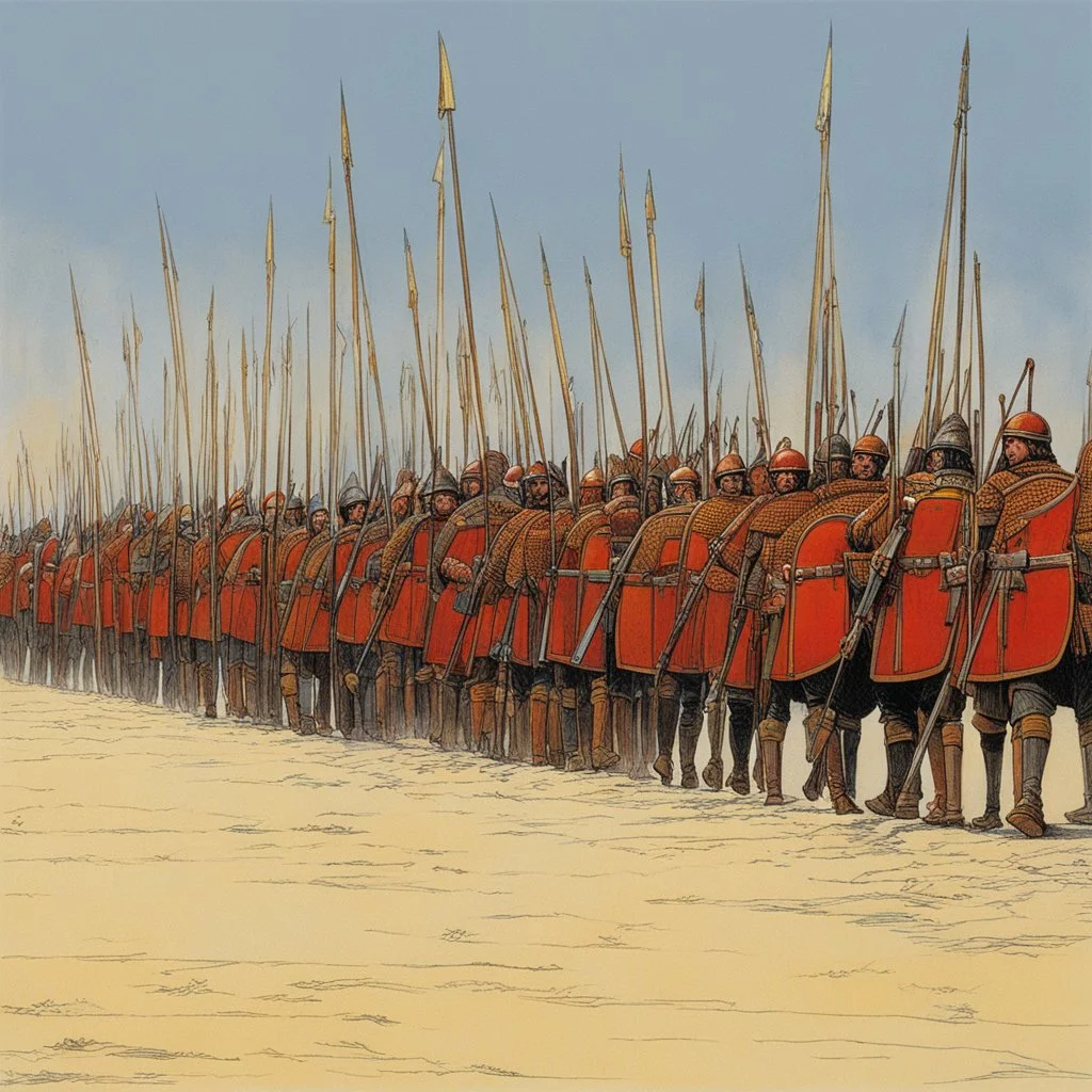 Macedonian phalanx by Moebius