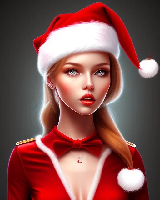 girl in Santa dress