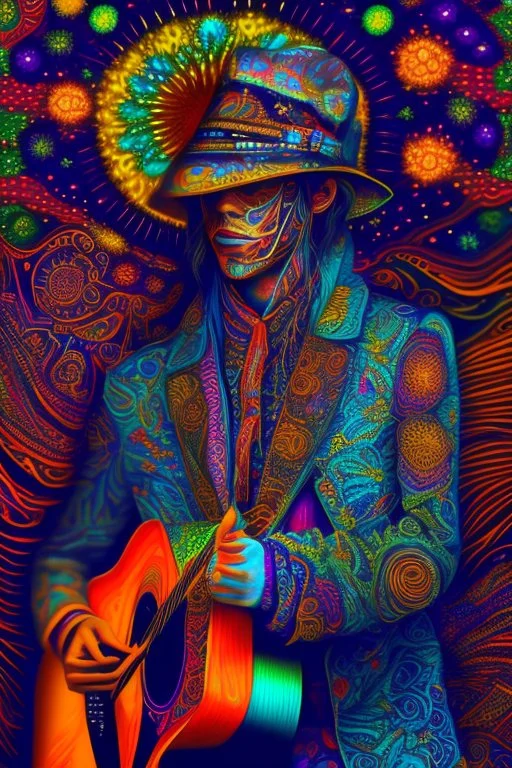 Psychedelic on sale acoustic guitar