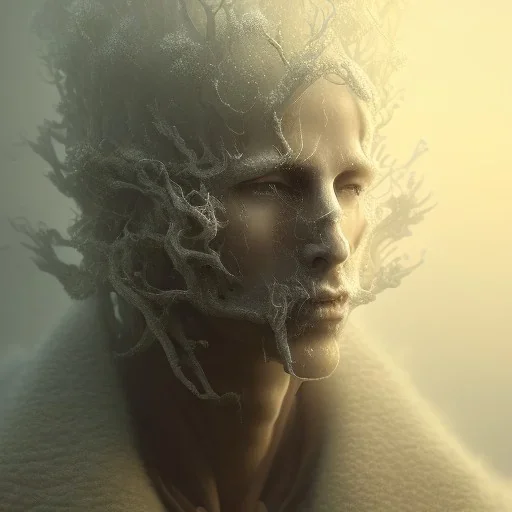 close up portrait of fog as man , fine detail, highly intricate, modern surrealism painting, defined cracks and breaks, high-quality, volumetric lighting, 8k, ultrahd, George Grie, Marco Escobedo, Igor Morski,Brian Froud, Howard Lyon, Selina French,