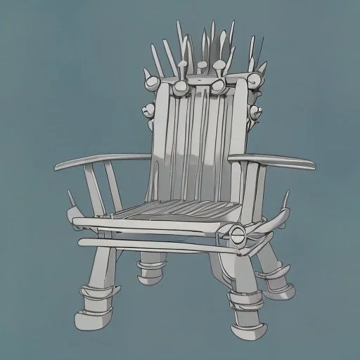 throne made of silverware