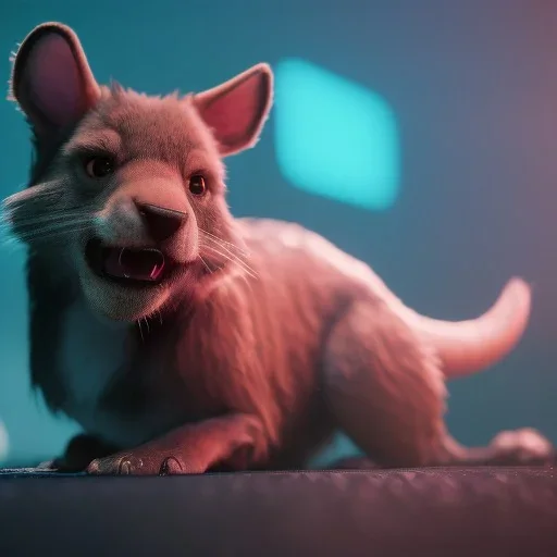 Cute animals unreal 5, octane render, cinema4d, redshift render, hyper realistic, cenematic, vibrancy, synthwave, retouch, centered, dynamic lighting, dramatic lighting, 4k, highly detailed, attractive beautiful, realistic, virtual reality, epic composition, holographic,