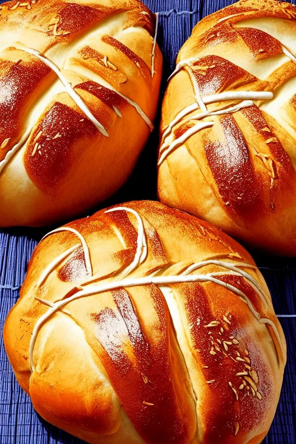 Vintage pop art style, bread, challah