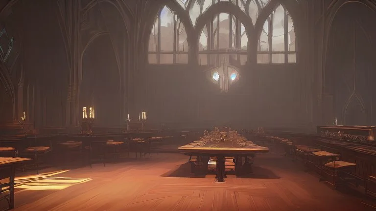 the table in the great hall