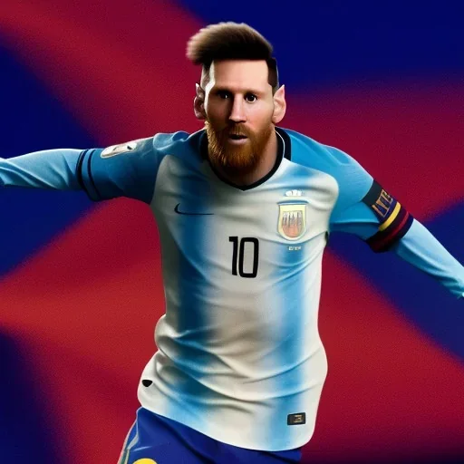 lionel messi, with argentina flag, highly detailed, wings, soft studio lighting, background 64k