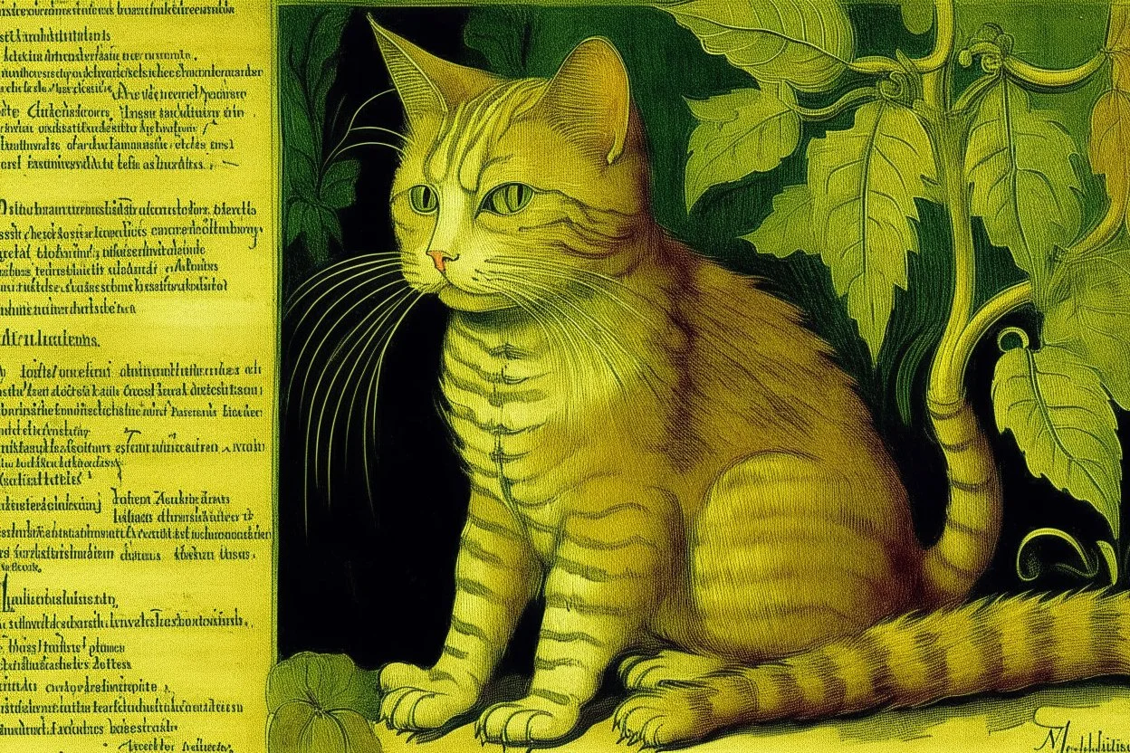 Portrait of a cat by Van Gogh