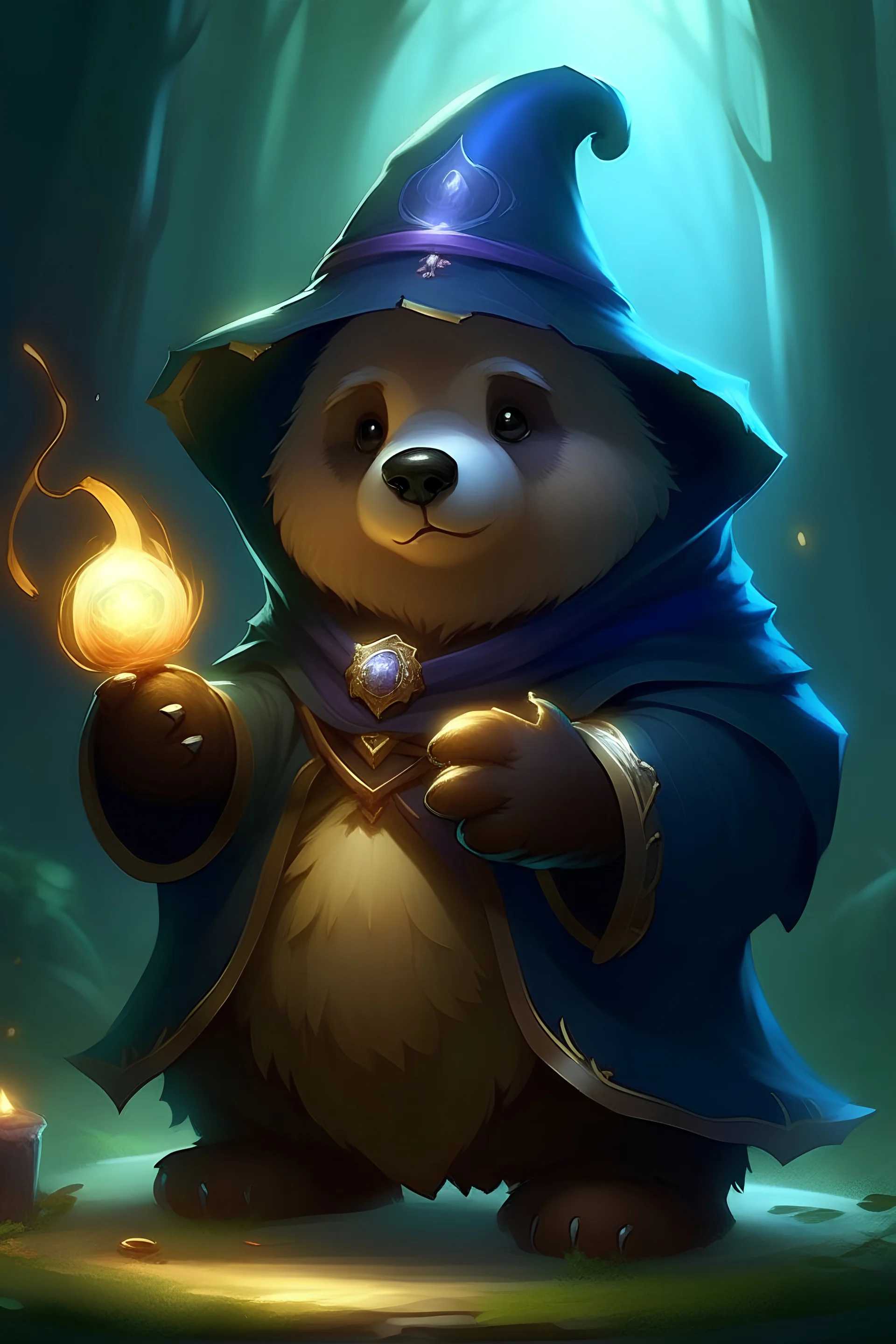 magic bear mage animation art