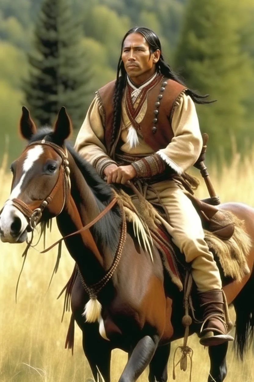 Native American on horse