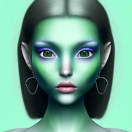 Wearing make up avatar in pandora green skin