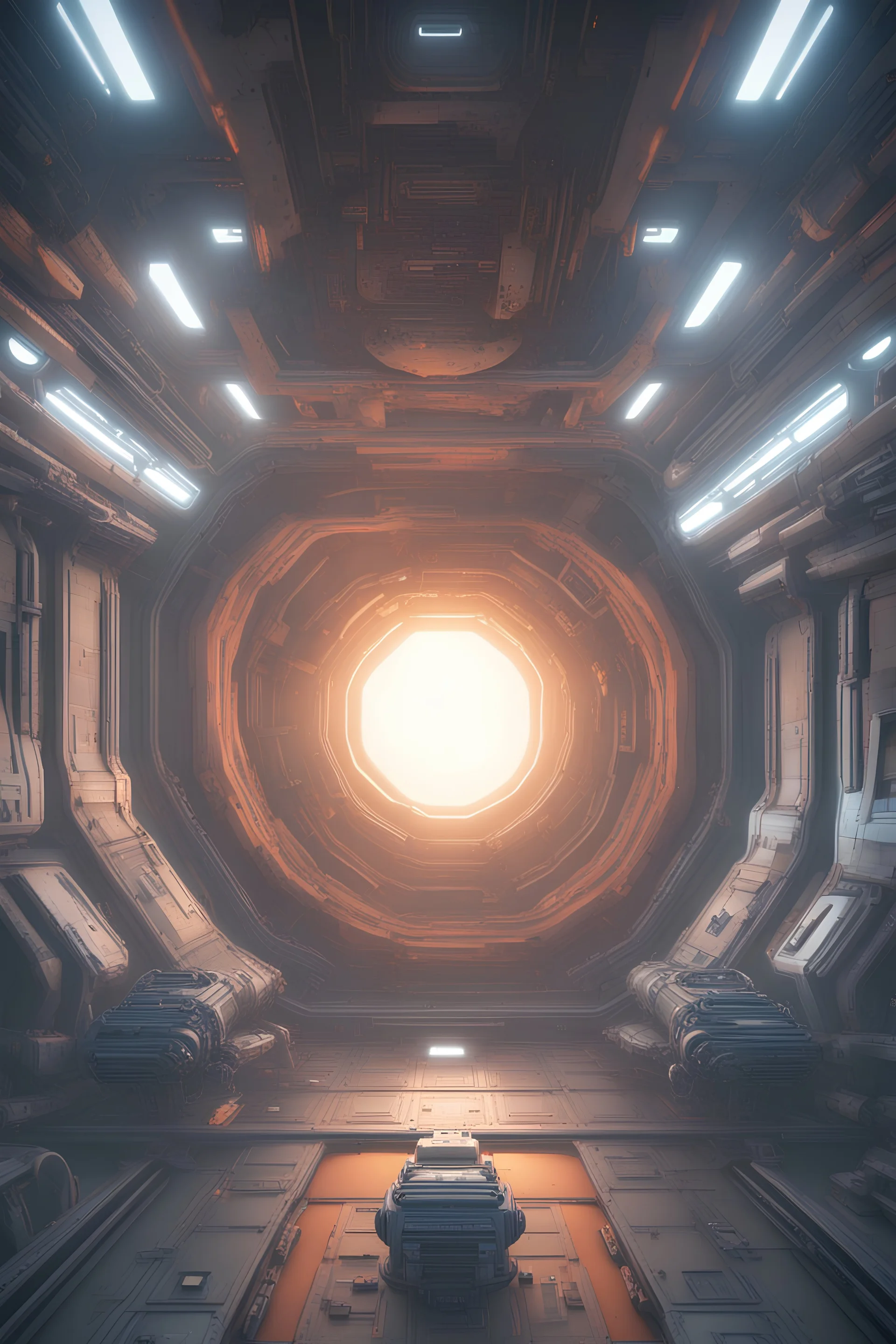 A hyper detailed sci-fi illustration of a space station or alien planet, octane rendered, masterpiece, 4K, HD