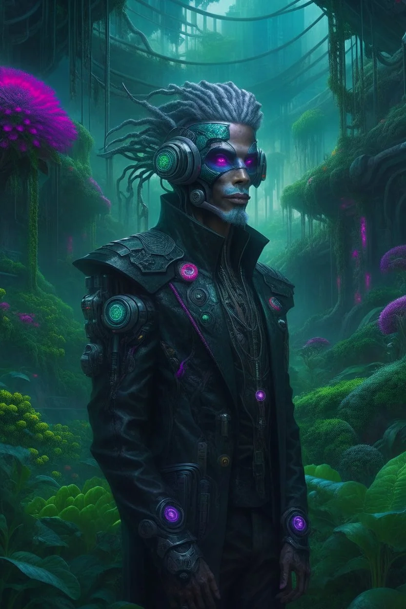 cyberpunk villian in gardens of eden