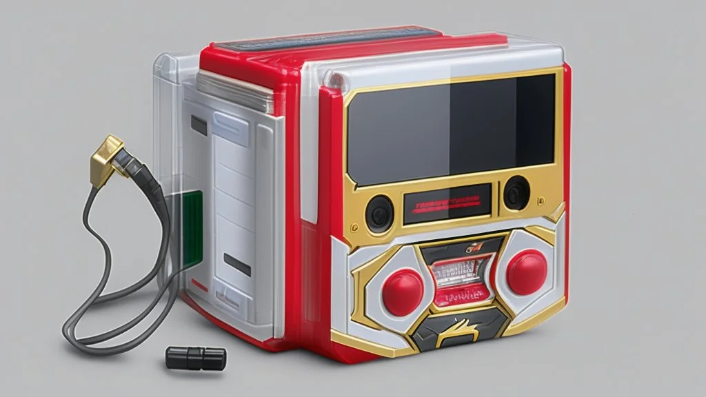 power rangers tape recorder with transparent background