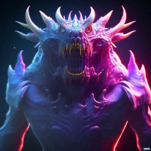 Monster like creature,Ultraviolet dimension, unreal engine 5, 8k resolution, attractive, realistic, ultra detailed