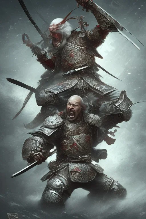 Furious rage, samurai